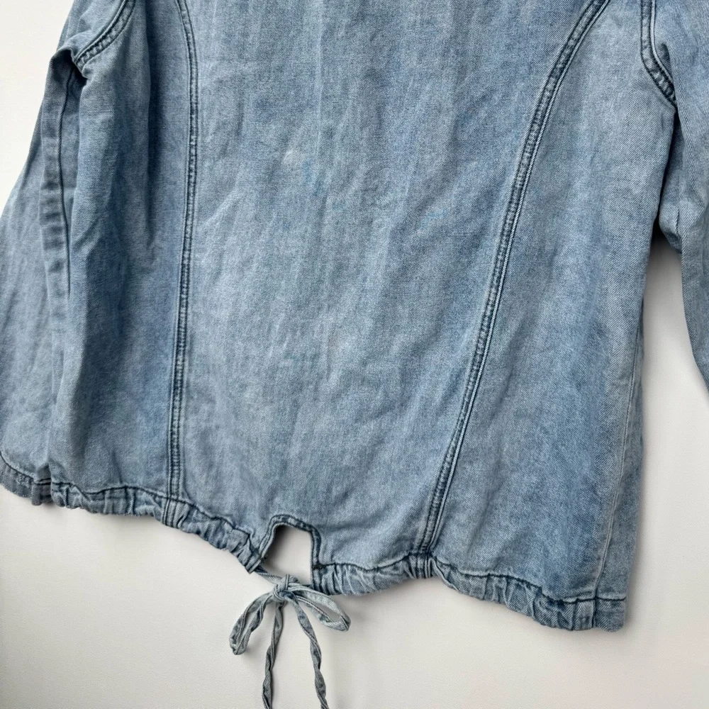 One Teaspoon Light Blue Cotton /‎ Linen Distressed Jacket, Size M